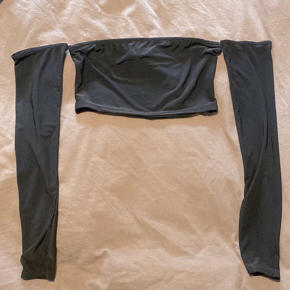 PLT tube top with attached sleeves
